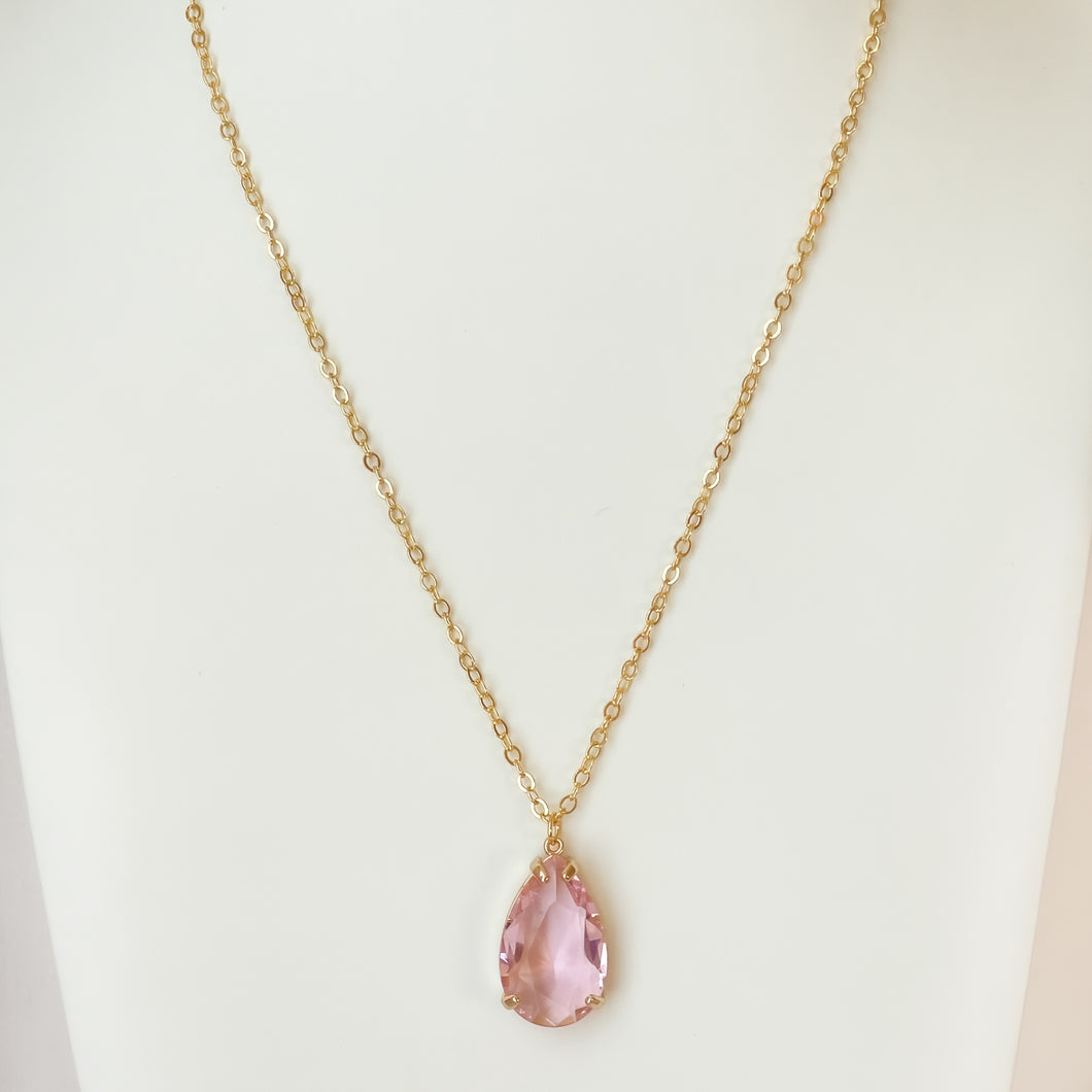 Crystal Drop Pendant Necklace