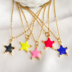 Enamel star Necklace