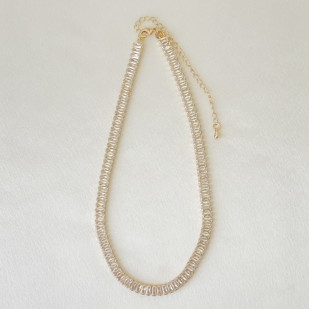 Zircon Crystal Inlaid Necklace