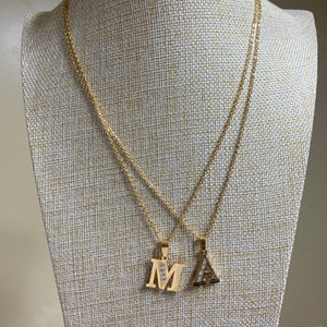 Letter  M & A Pendant Necklace