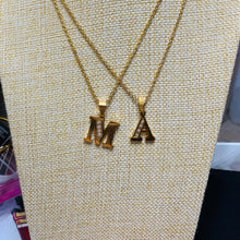 Load image into Gallery viewer, Letter  M &amp; A Pendant Necklace

