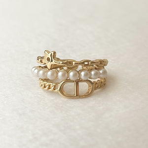 Pearls with Initial Ring