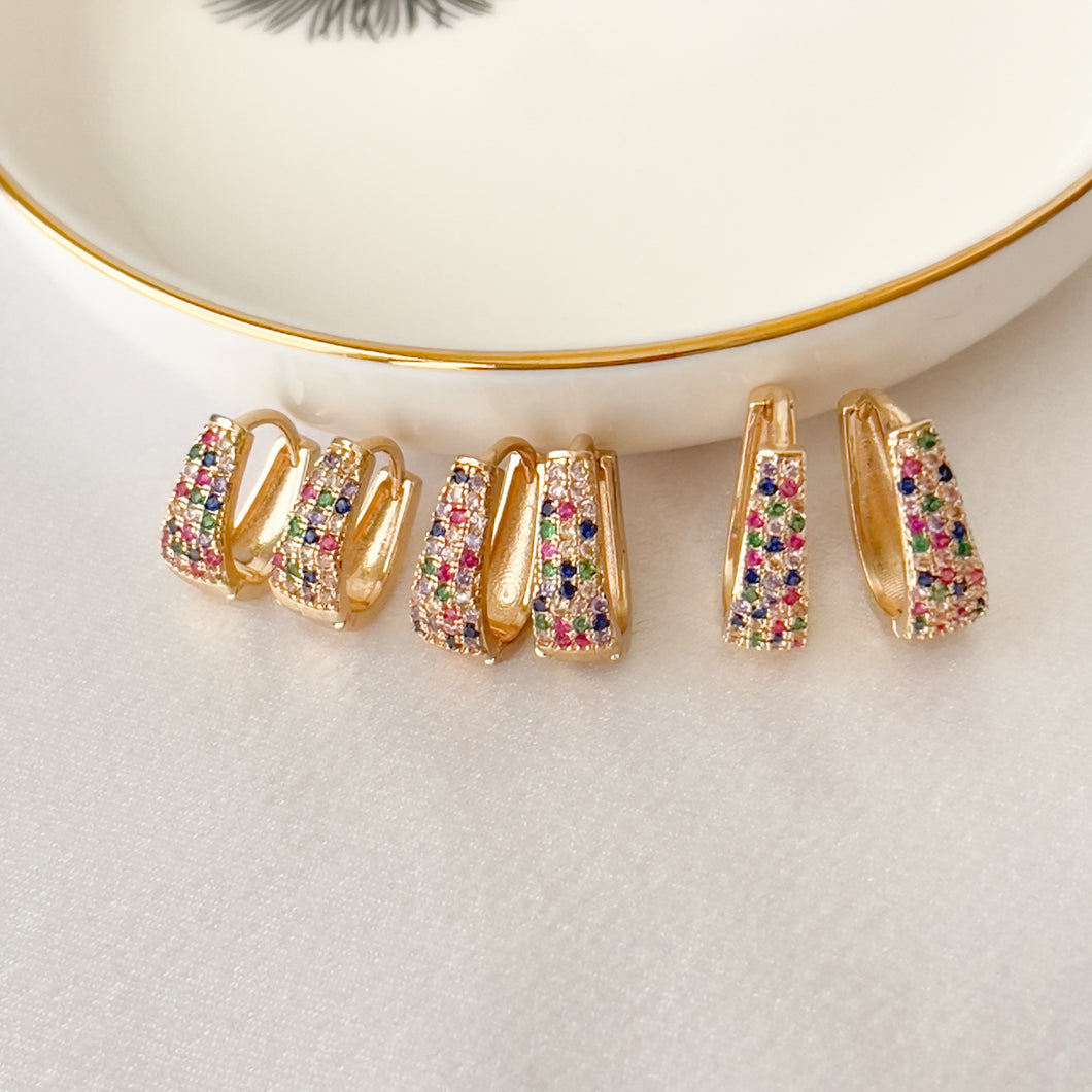 Colorful Zirconium Earrings