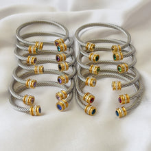 Load image into Gallery viewer, Stainless Steel Cable Cuff Bracelet
