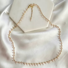 Load image into Gallery viewer, Dainty Soft Pink Crystal Necklace
