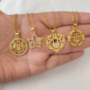 4 Styles of Mom Pendant Necklaces