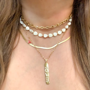 Choker White Love Shell Necklace