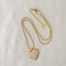 Load image into Gallery viewer, Gold &amp; Silver Heart Pendant Necklace
