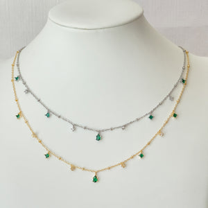 Dainty Emeralds Necklace