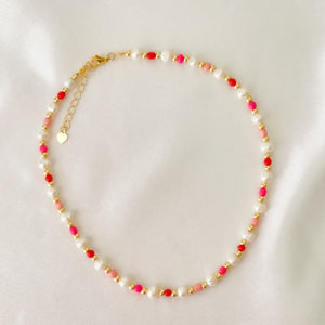 Beads & Natural Pearls Necklace