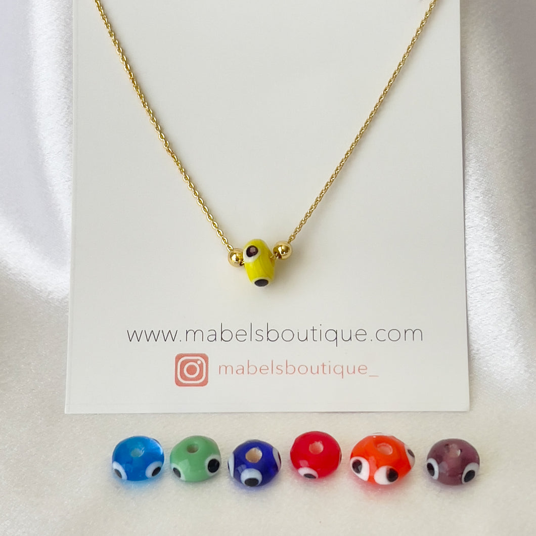 Colorful Bead Evil eye Necklace