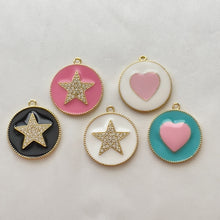 Load image into Gallery viewer, Enamel Star &amp; Heart Charms
