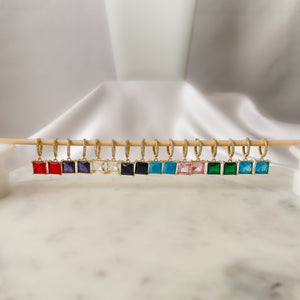 Colorful Baguette Earrings