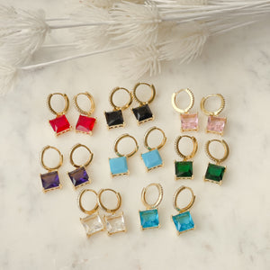 Colorful Baguette Earrings