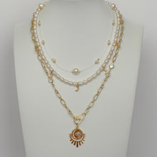 Load image into Gallery viewer, 3 Styles of necklaces with Pearls
