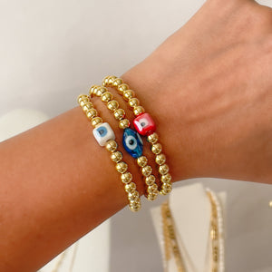 4 Styles of Glass Beads Bracelets