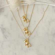 Load image into Gallery viewer, Gold Teddy Bear Necklace
