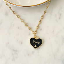 Load image into Gallery viewer, Enamel Love Pendant Necklace
