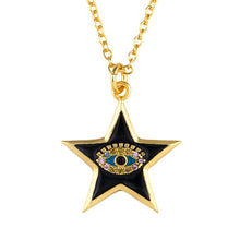 Load image into Gallery viewer, Star Necklace with Eye
