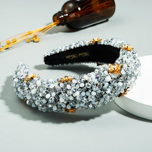 Luxury Handmade Beaded Headband-Woman