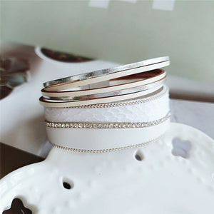 Leather White Boho Bracelet