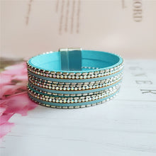 Load image into Gallery viewer, Metallic Leather Multilayer  Bracelet
