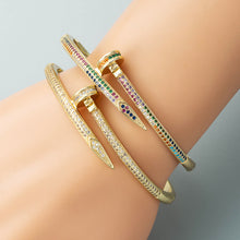 Load image into Gallery viewer, Two Styles of Double Bolt Bangle
