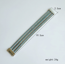 Carregar imagem no visualizador da galeria, Metallic Leather Multilayer  Bracelet
