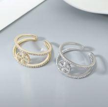 Load image into Gallery viewer, Zircon &amp; Love Clover Rings

