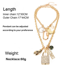 Load image into Gallery viewer, Gold Pendants &amp; double Necklace
