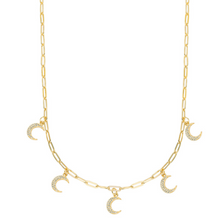 Charger l&#39;image dans la galerie, Moon Paperclip Chain Necklace
