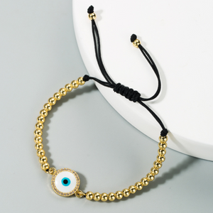 Gold Beads Ojito Bracelet