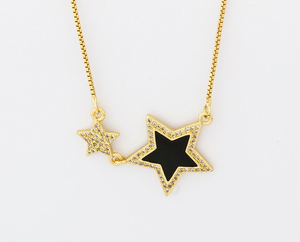 Colored Star Pendant Necklace