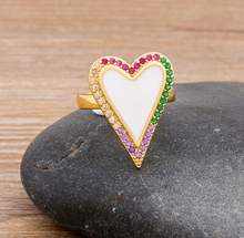 Load image into Gallery viewer, Rainbow Heart Ring
