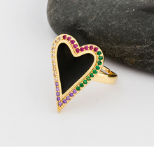 Load image into Gallery viewer, Rainbow Heart Ring
