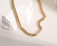 Carregar imagem no visualizador da galeria, Stainless Steel Zircon Cuban Chain Necklace
