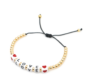 Shell Heart & love Bracelet Set