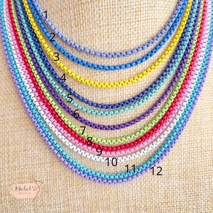 Enamel Rainbow Chain Necklace