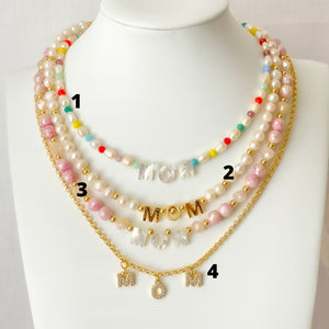 4 styles of MOM Necklaces
